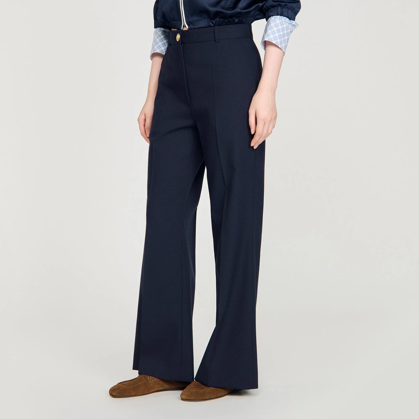 Pantalón ancho de lana