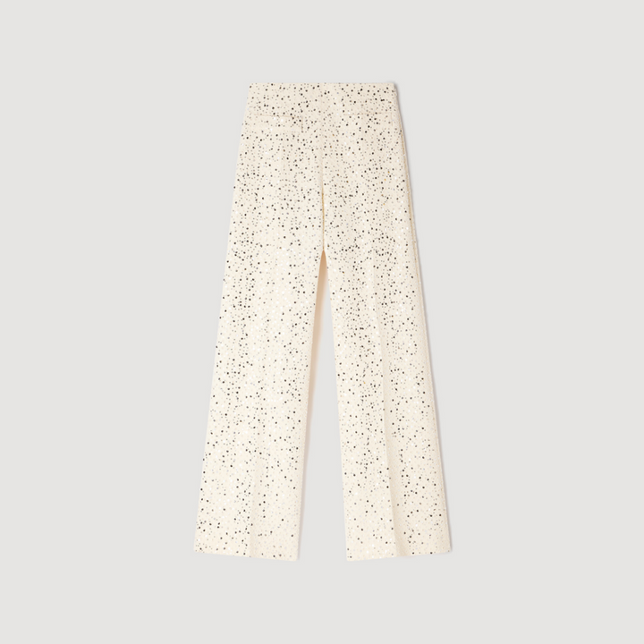 Pantalón recto de lentejuelas