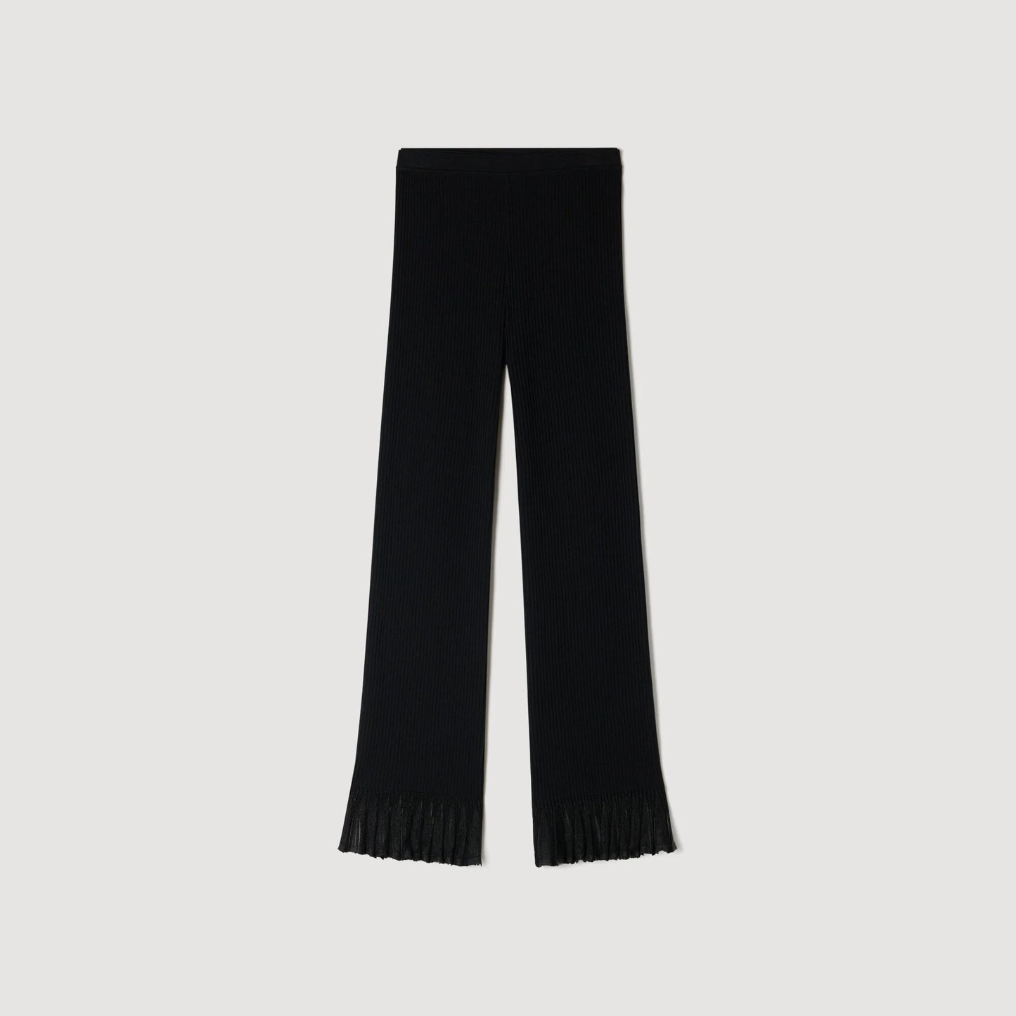 Pantalón de punto con volantes