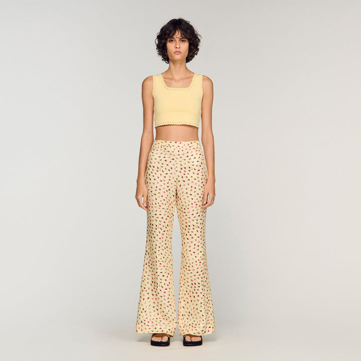 Pantalón con estampado floral