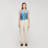 Pantalón ancho con estampado floral