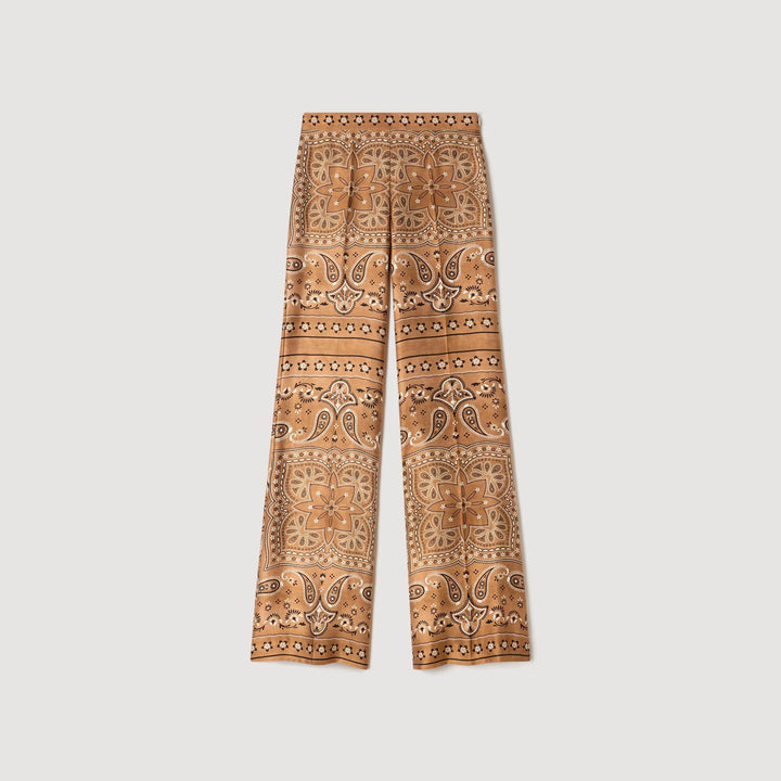 Pantalón fluido estampado bandana