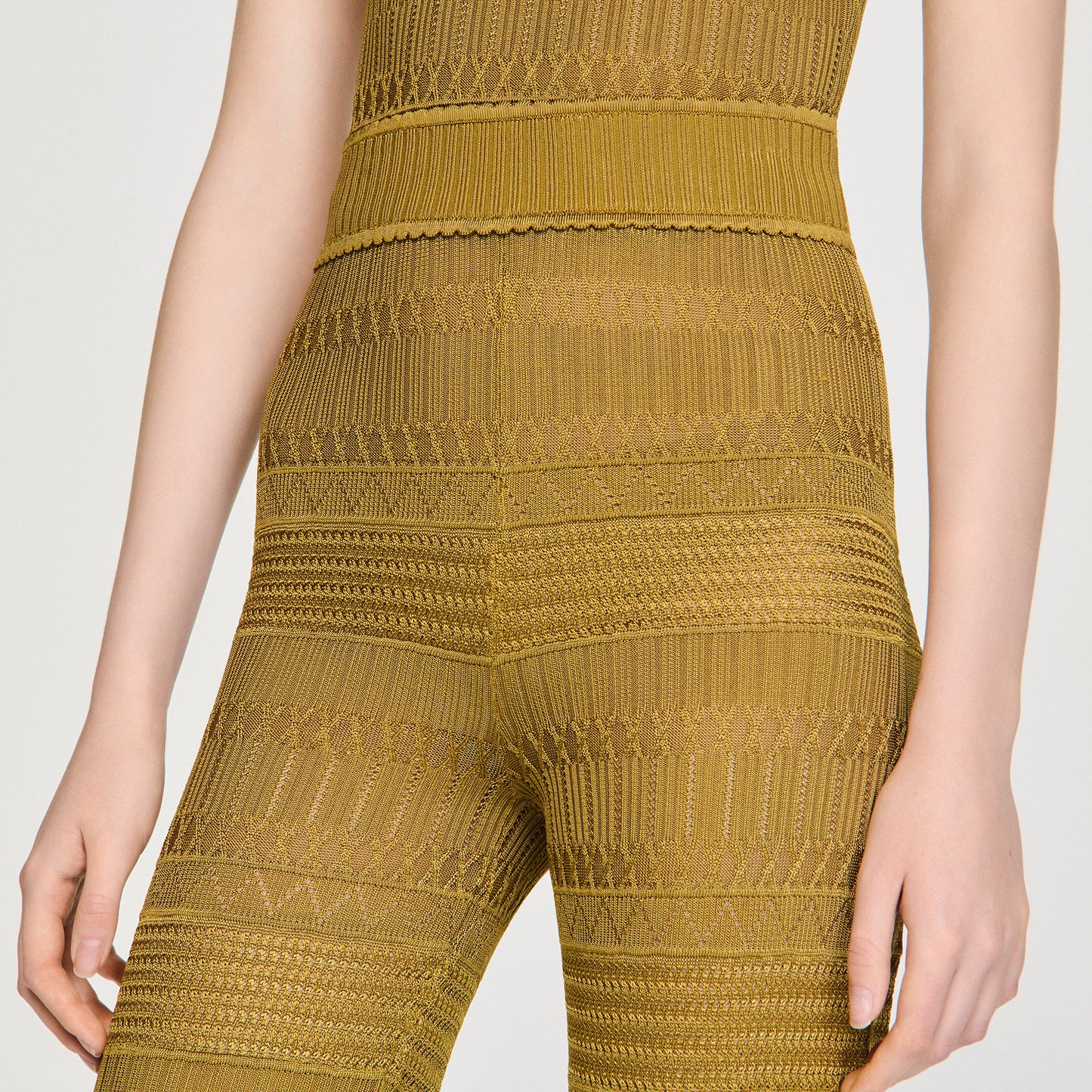 Pantalón de punto pointelle