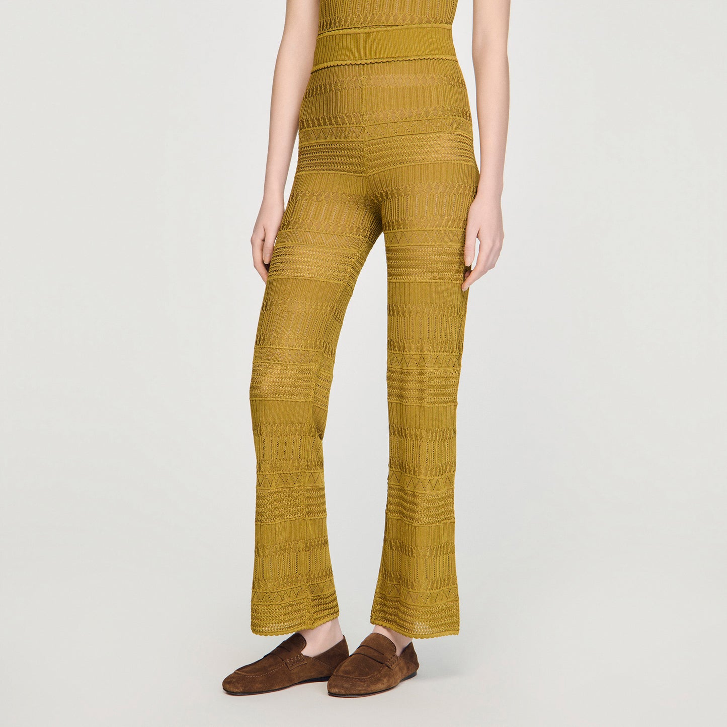 Pantalón de punto pointelle