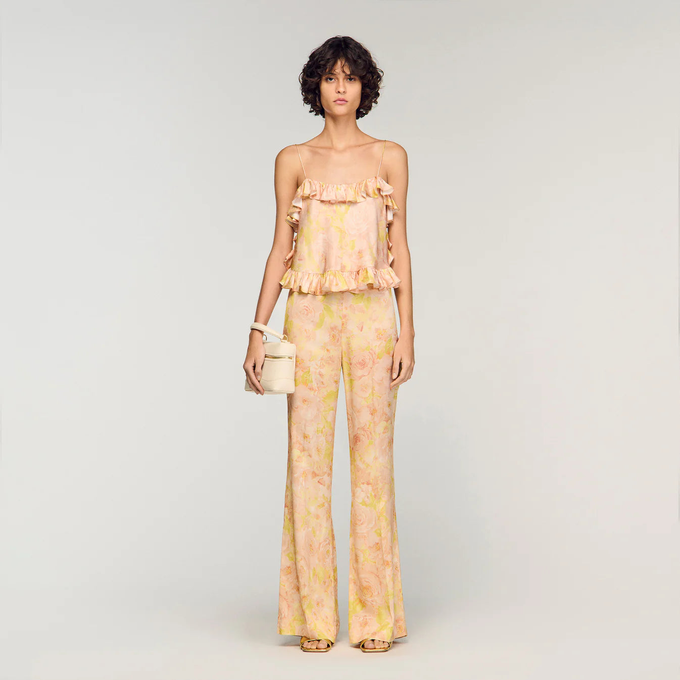 Pantalón fluido estampado floral