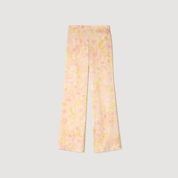 Pantalón fluido estampado floral