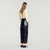 Pantalón barrel de piel