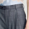 Pantalón a cuadros con strass