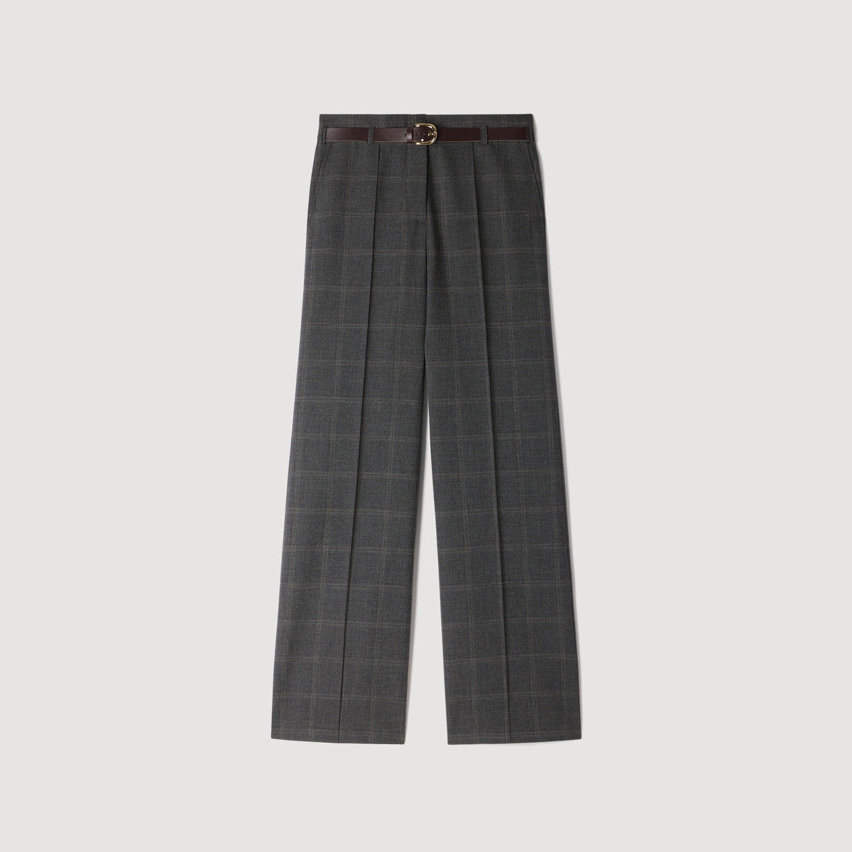 Pantalón recto a cuadros