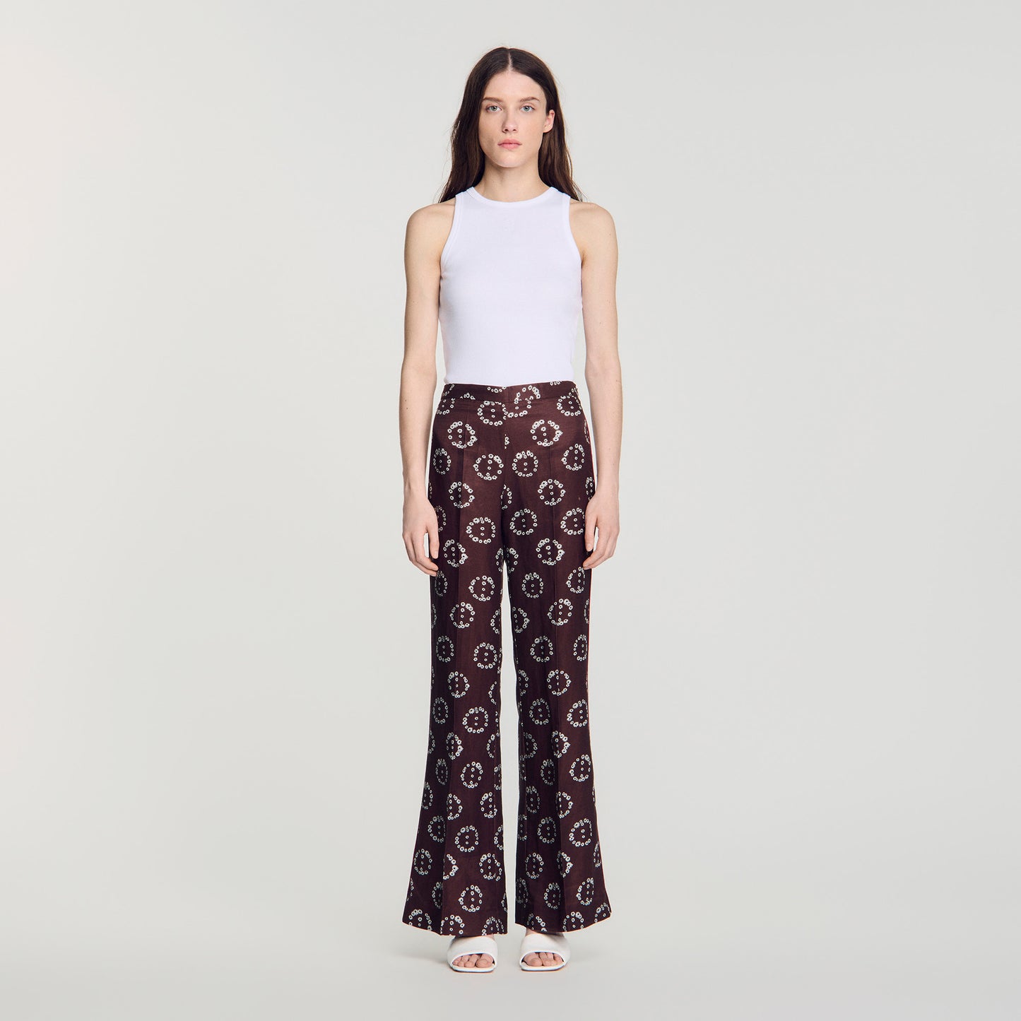 Pantalón fluido estampado floral
