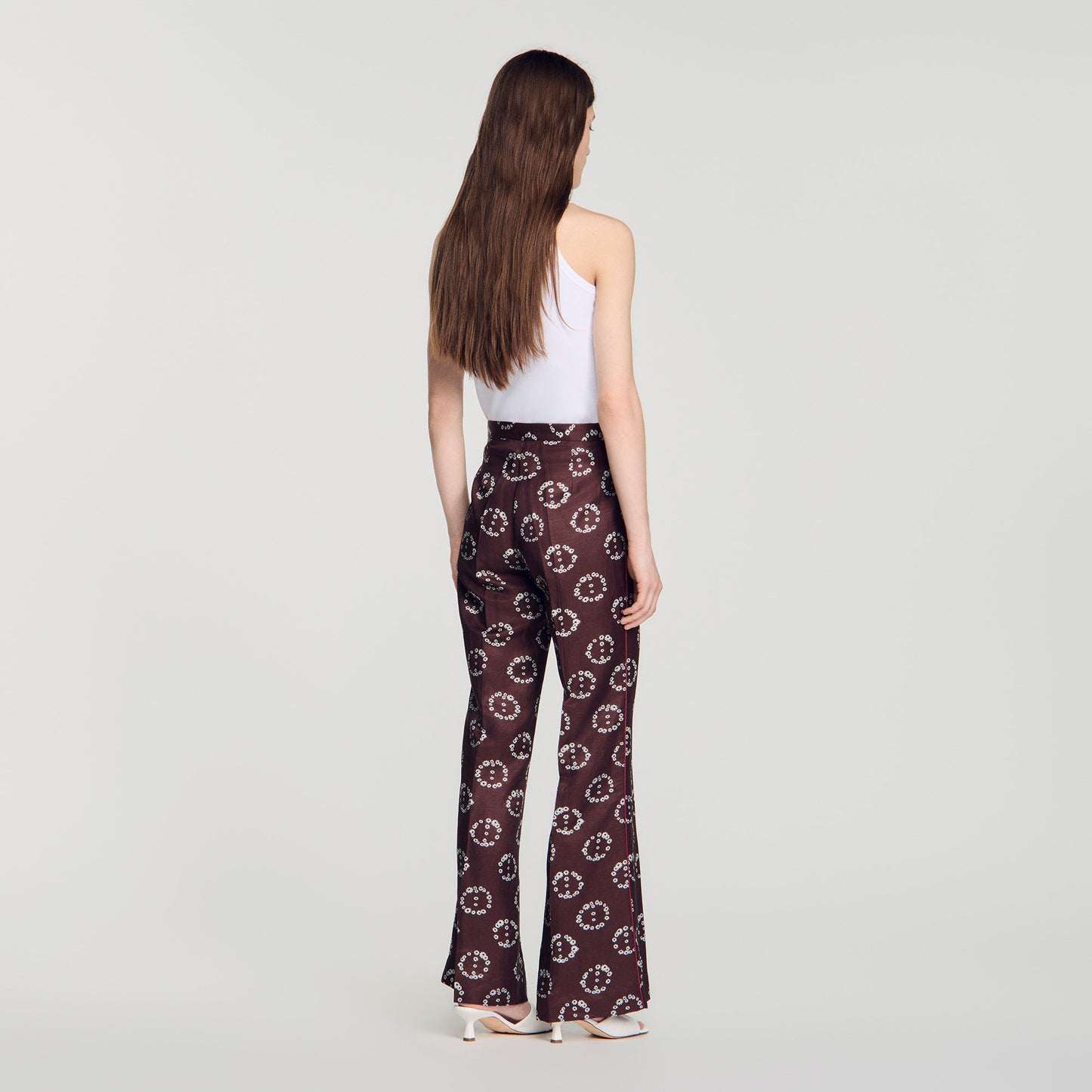 Pantalón fluido estampado floral