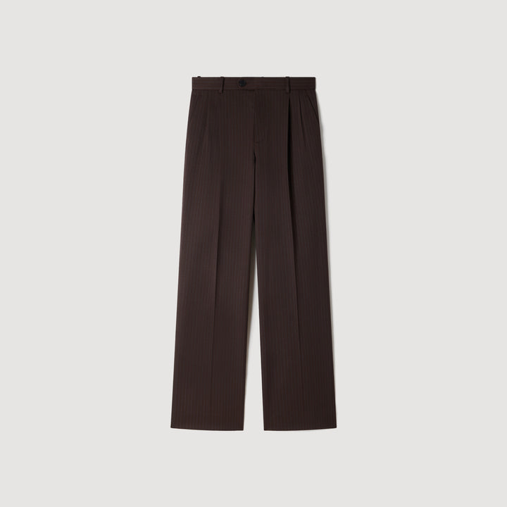 Pantalón recto a rayas