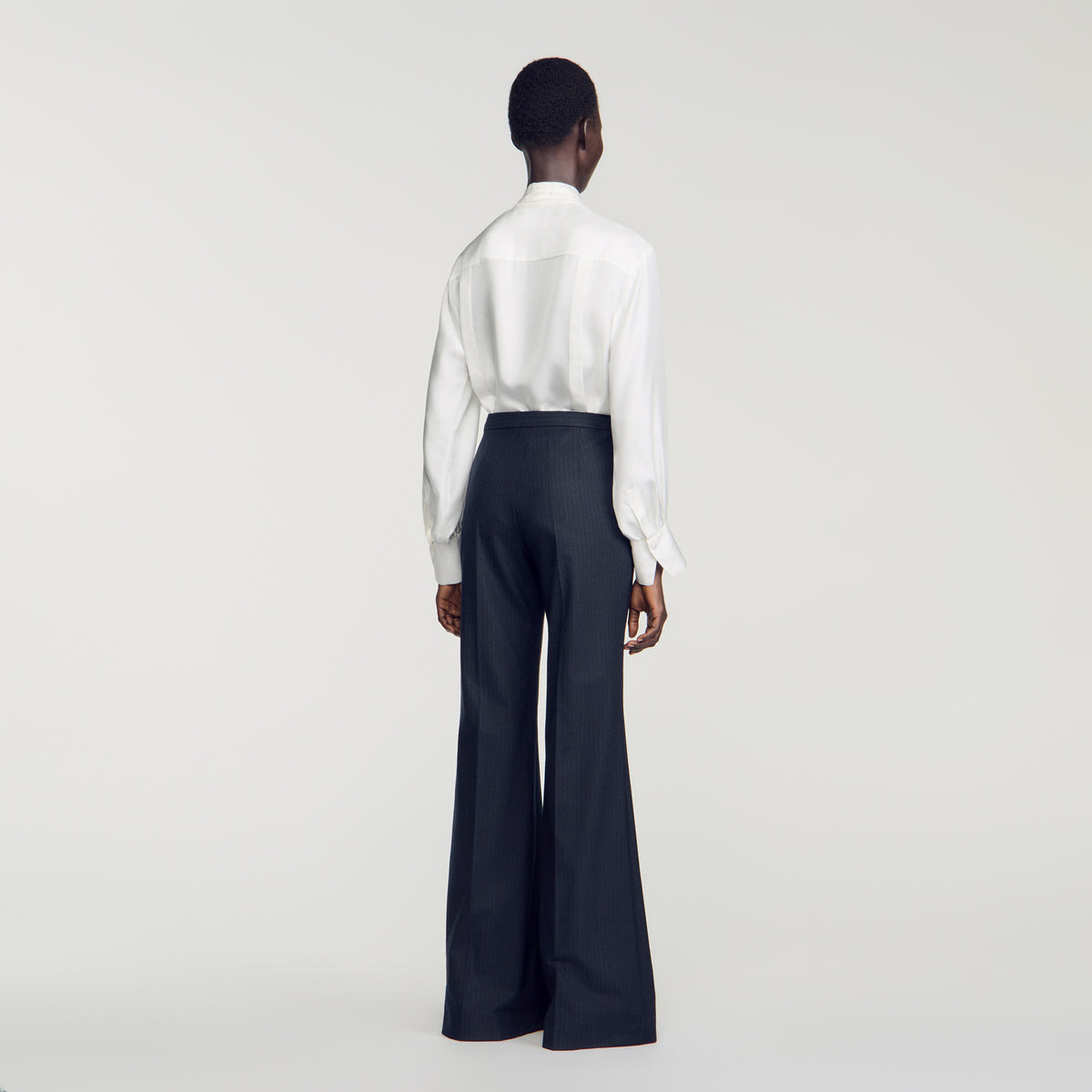 Pantalón de lana de rayas