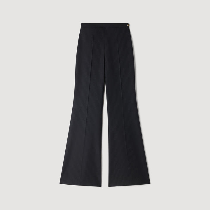 Pantalón de lana de rayas