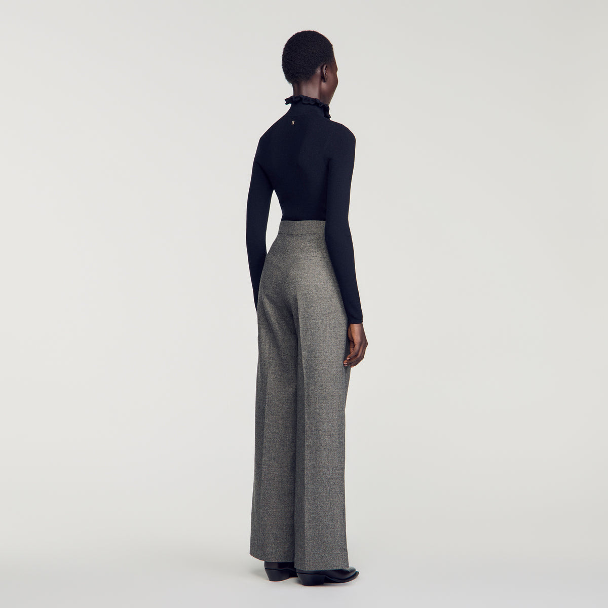Pantalón de lana de pata de gallo