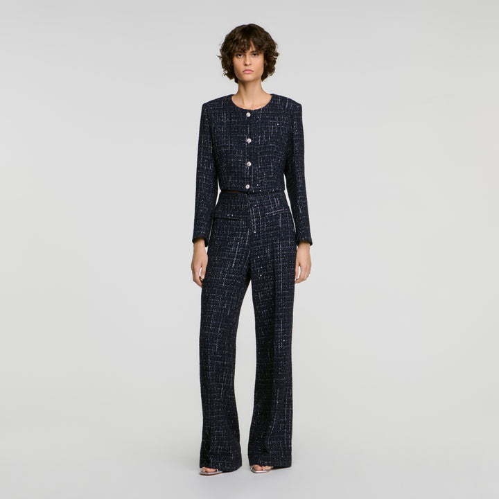 Pantalón de tweed de fantasía