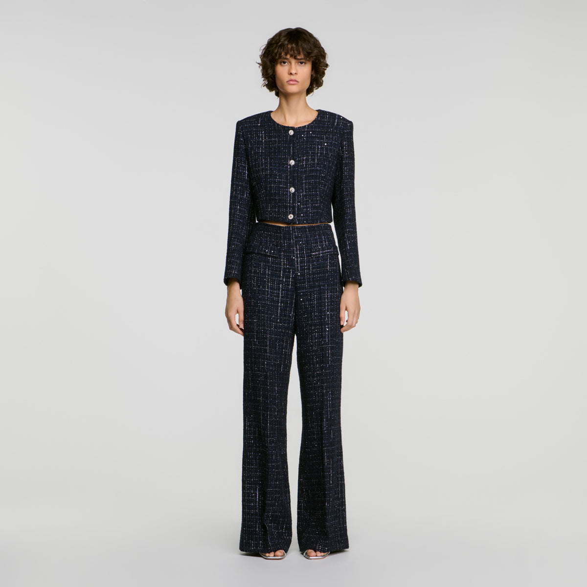Pantalón de tweed de fantasía