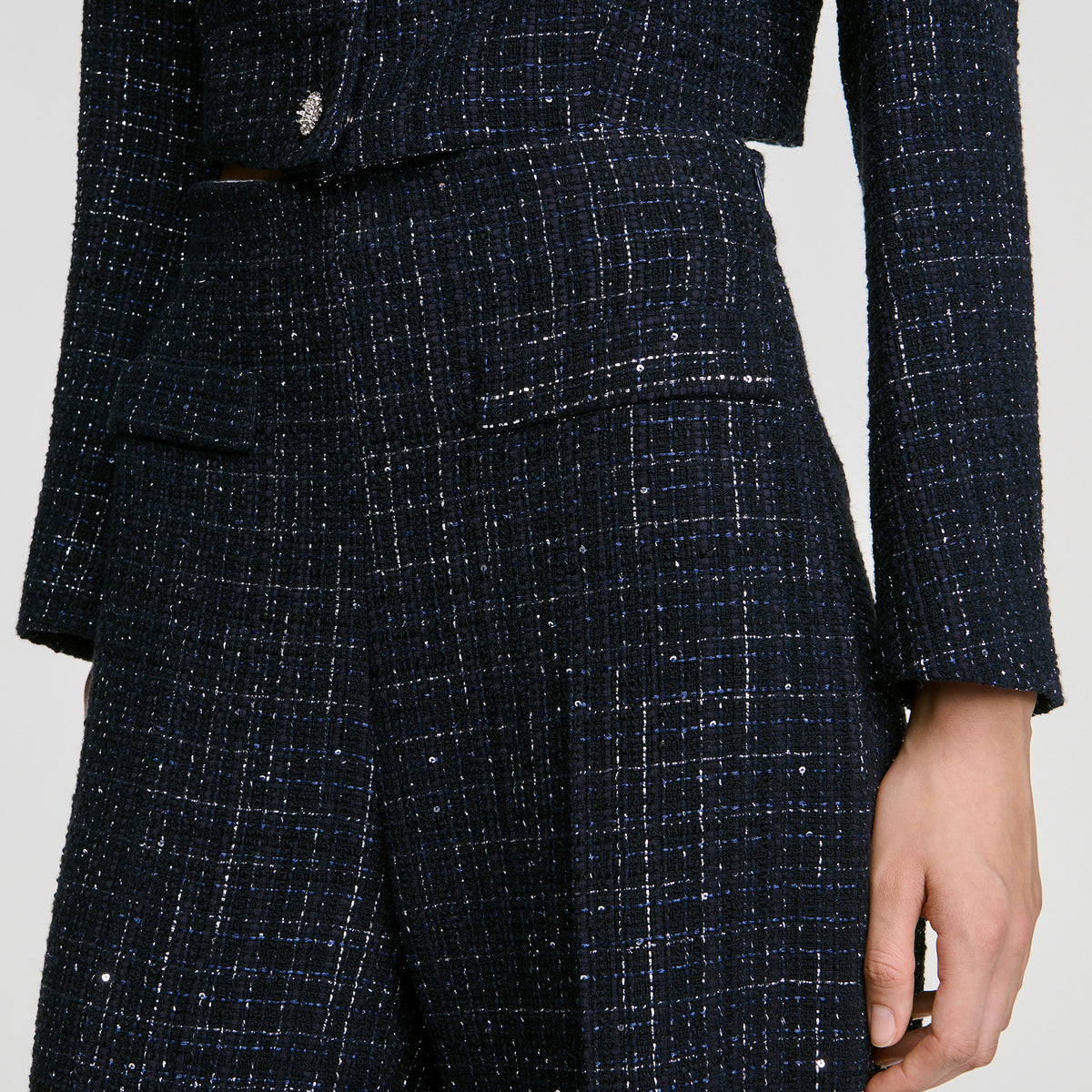 Pantalón de tweed de fantasía