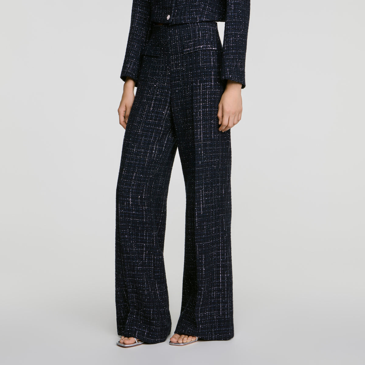 Pantalón de tweed de fantasía