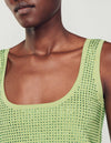 Top estilo corpiño con strass