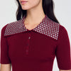 Jersey con cuello de tachuelas de metal