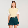 Jersey de punto de dos materiales