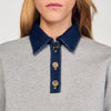Jersey con cuello vaquero