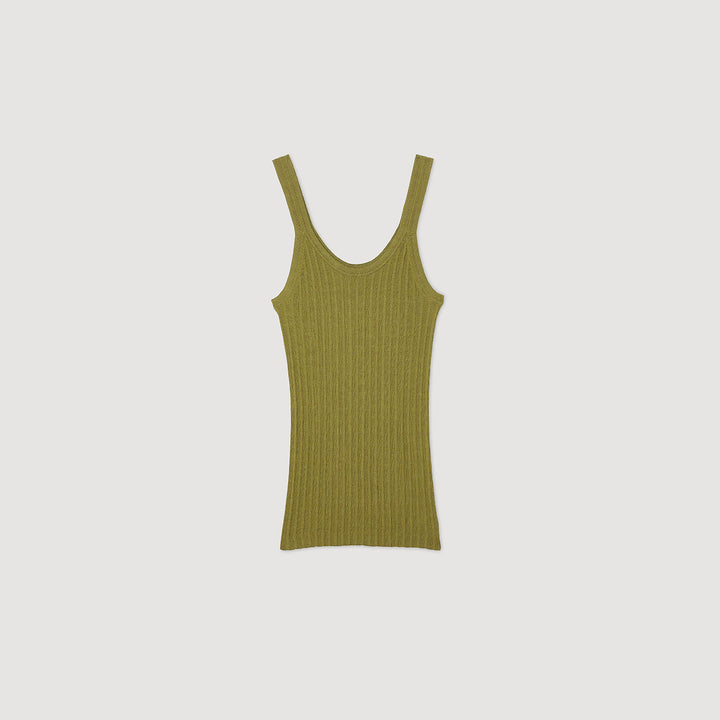 Camiseta de tirantes de canalé