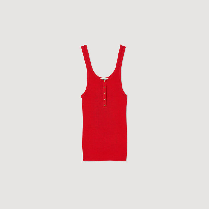 Camiseta de tirantes de canalé