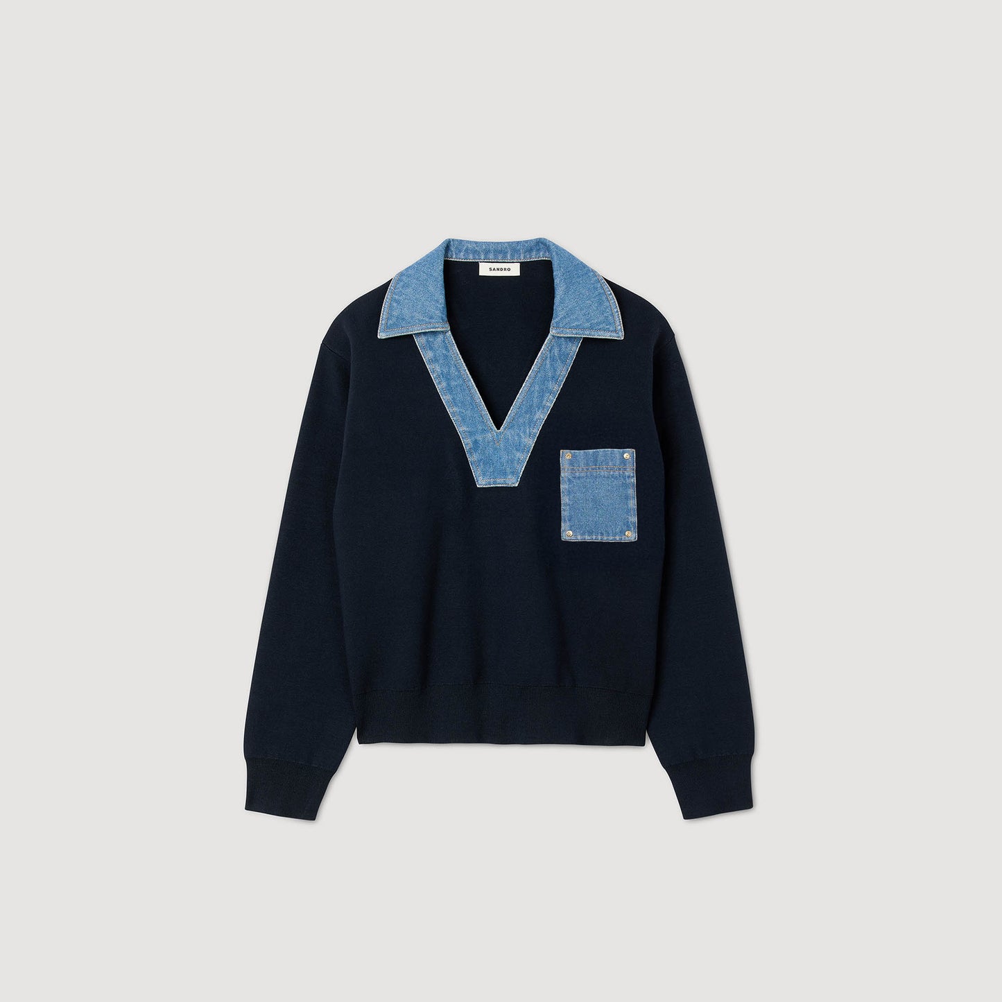 Jersey con detalles vaqueros