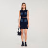 Top de punto y denim