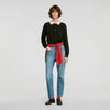 Jersey de cuello polo con perlas