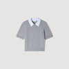 Jersey de lana cuello desmontable