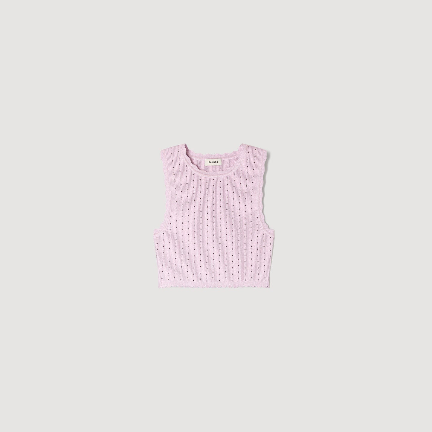Jersey corto de punto con strass