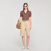 Jersey a rayas con cuello polo V