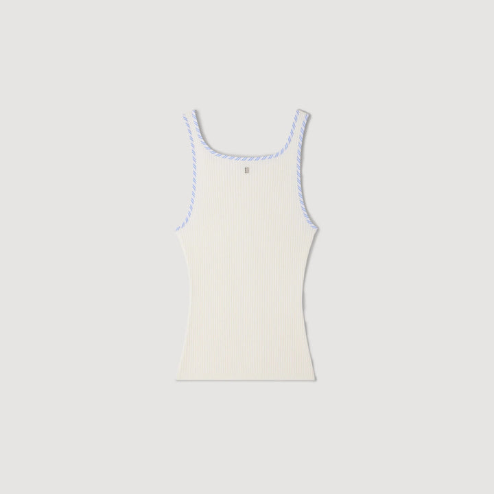 Camiseta de tirantes de canalé