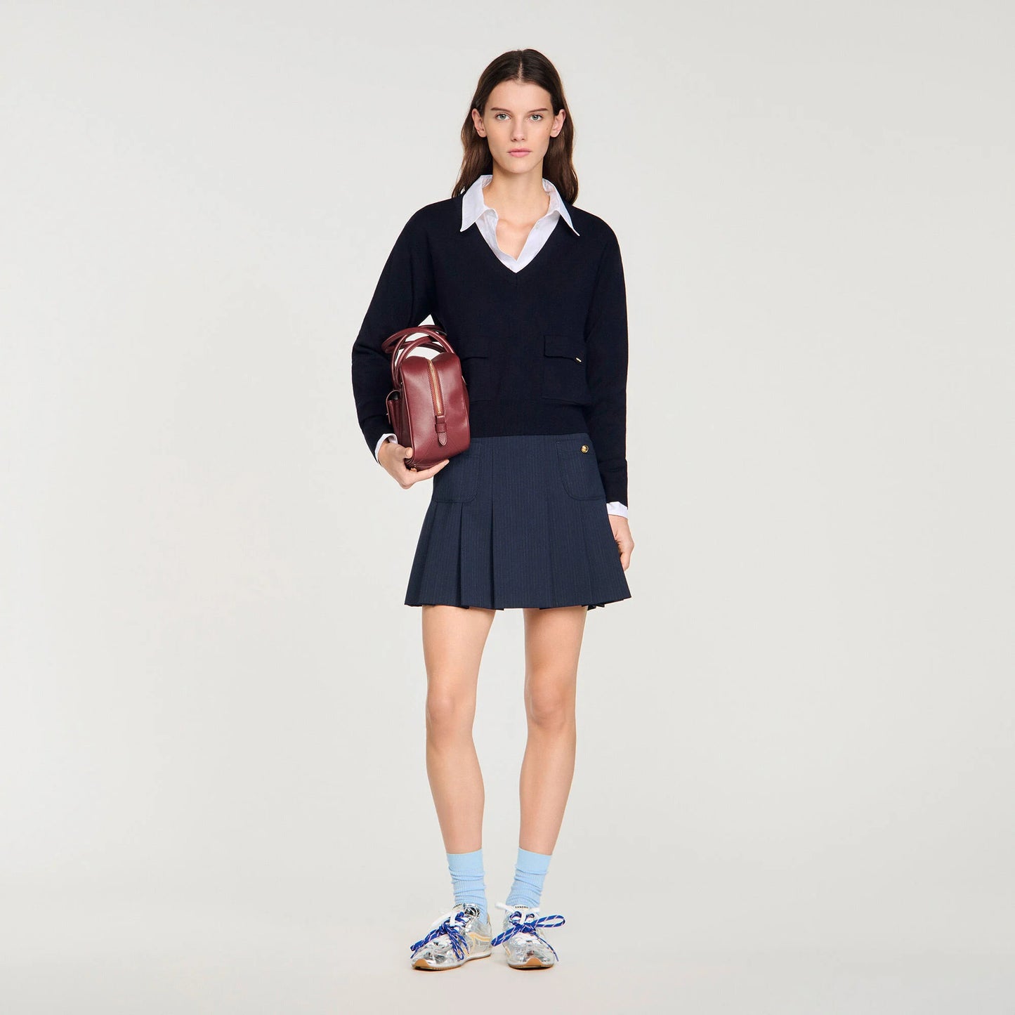 Jersey de lana con cuello V