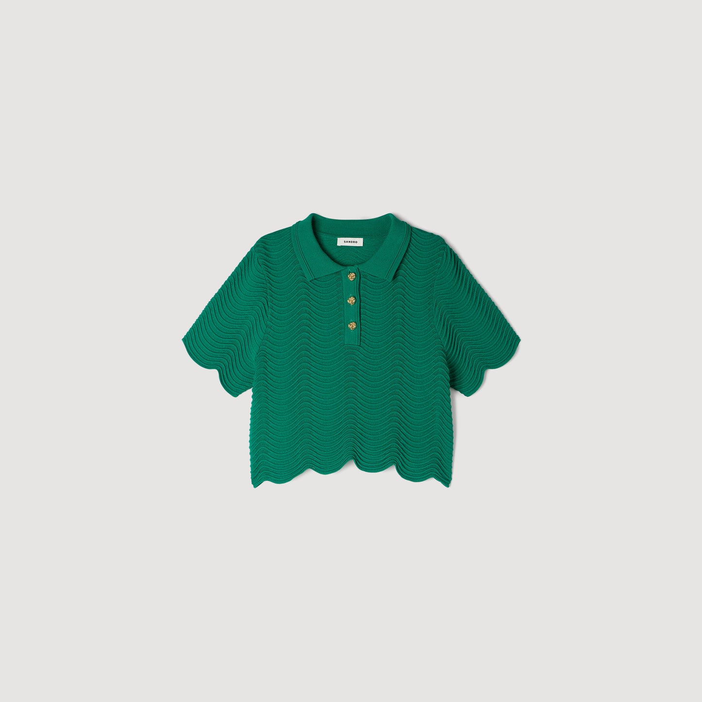 Jersey polo de punto de fantasía