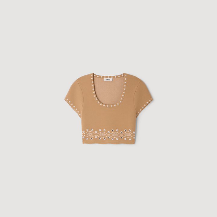 Jersey con bordado en contraste