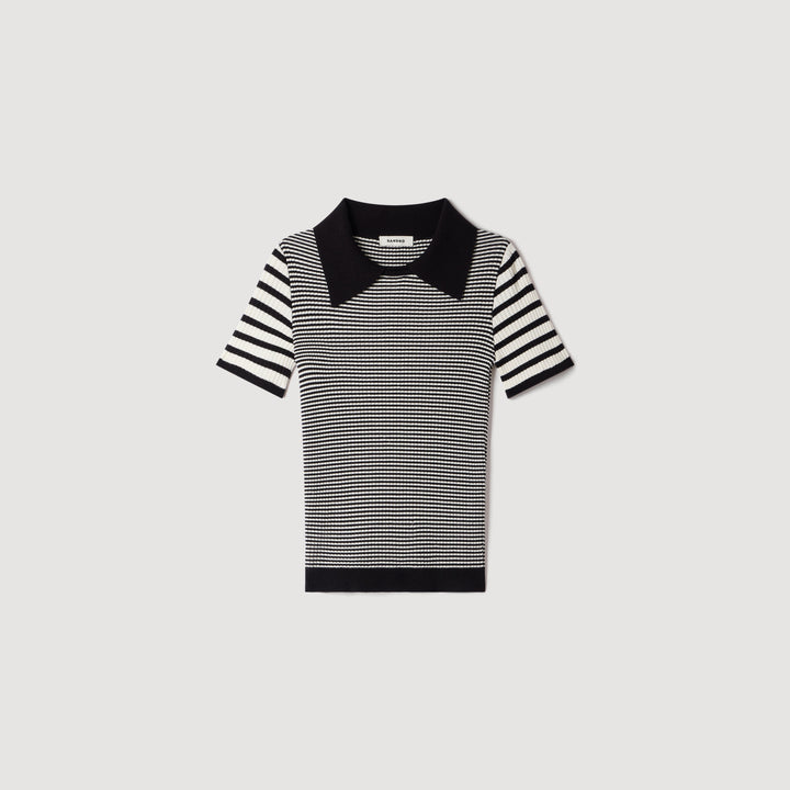 Jersey tipo polo de rayas