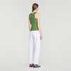 Top a rayas con borlas