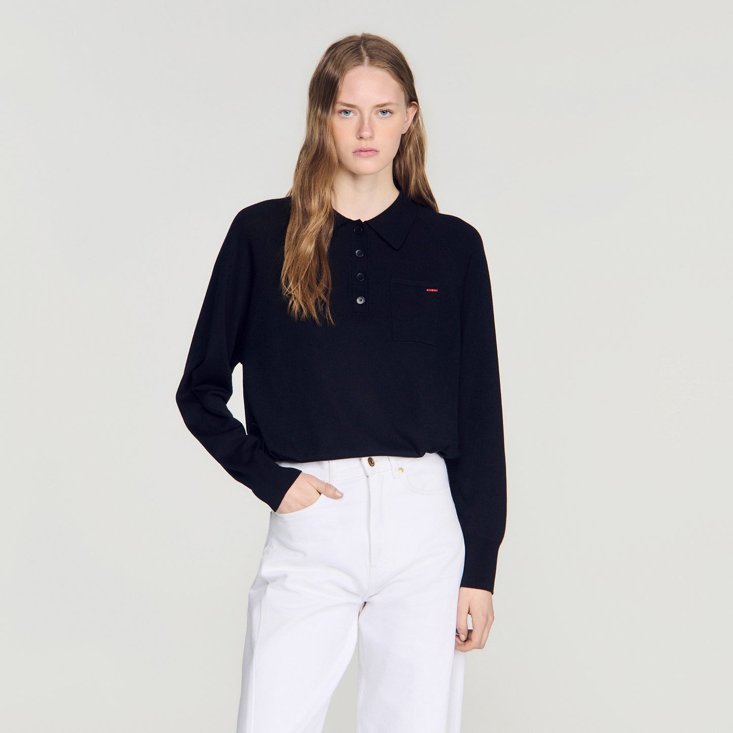 Polo de lana con logo