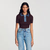 Jersey polo punto y cuello vaquero