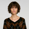 Jersey de rombos con strass