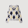 Jersey de rombos con strass