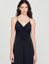 Vestido largo de tirante fino