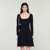 Vestido corto de terciopelo