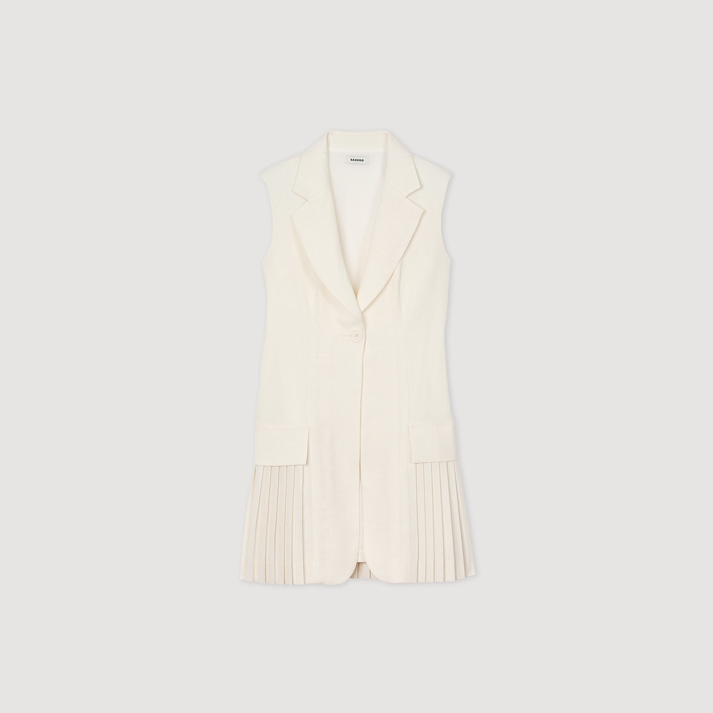 Vestido corto plisado de traje