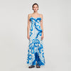 Vestido estampado con volantes