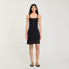 Vestido corto con borlas de conchas